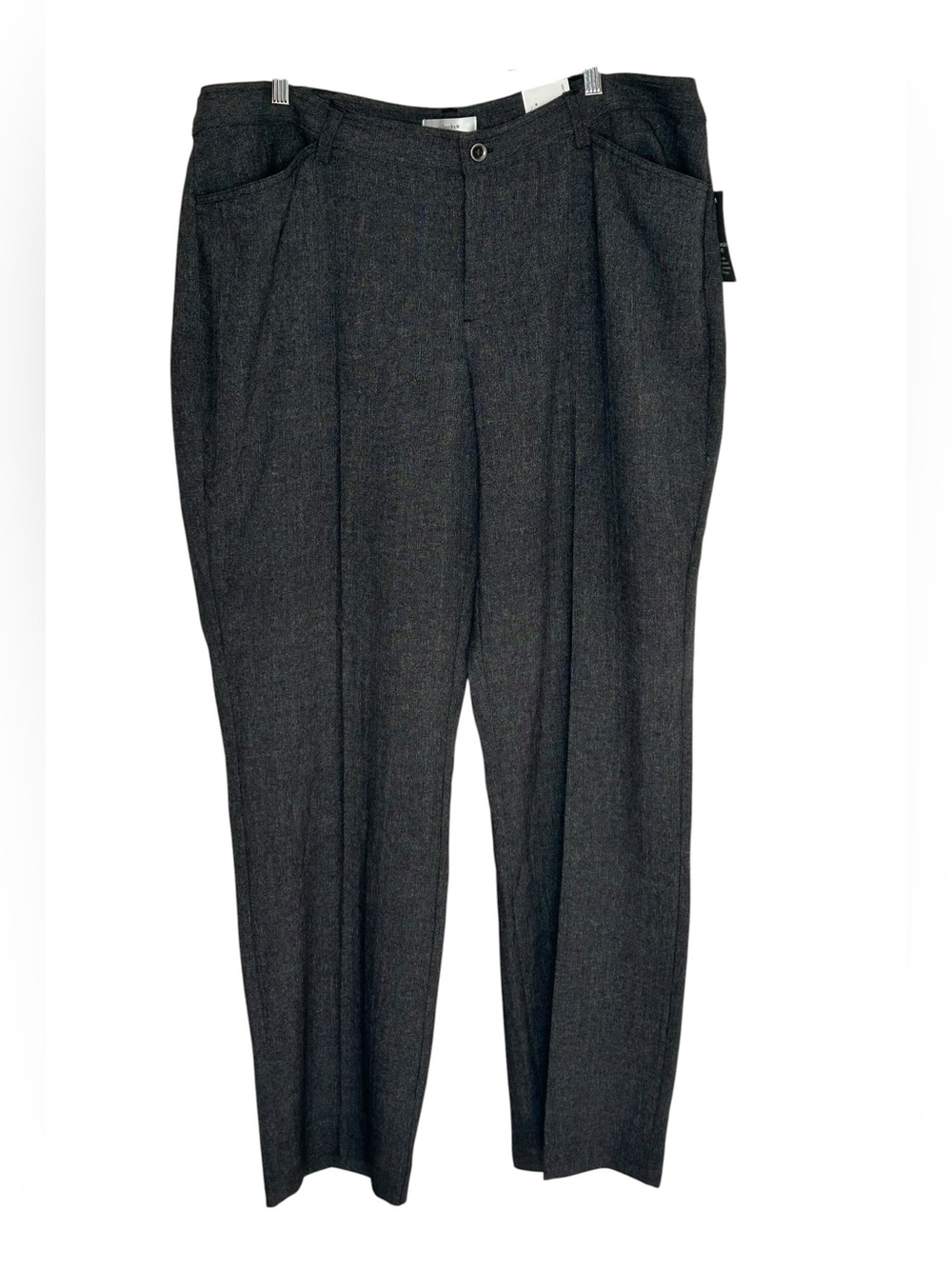 CJ Banks Women’s Officecore Charcoal Gray Pants NWT Sz 20W Dark Academia 90s